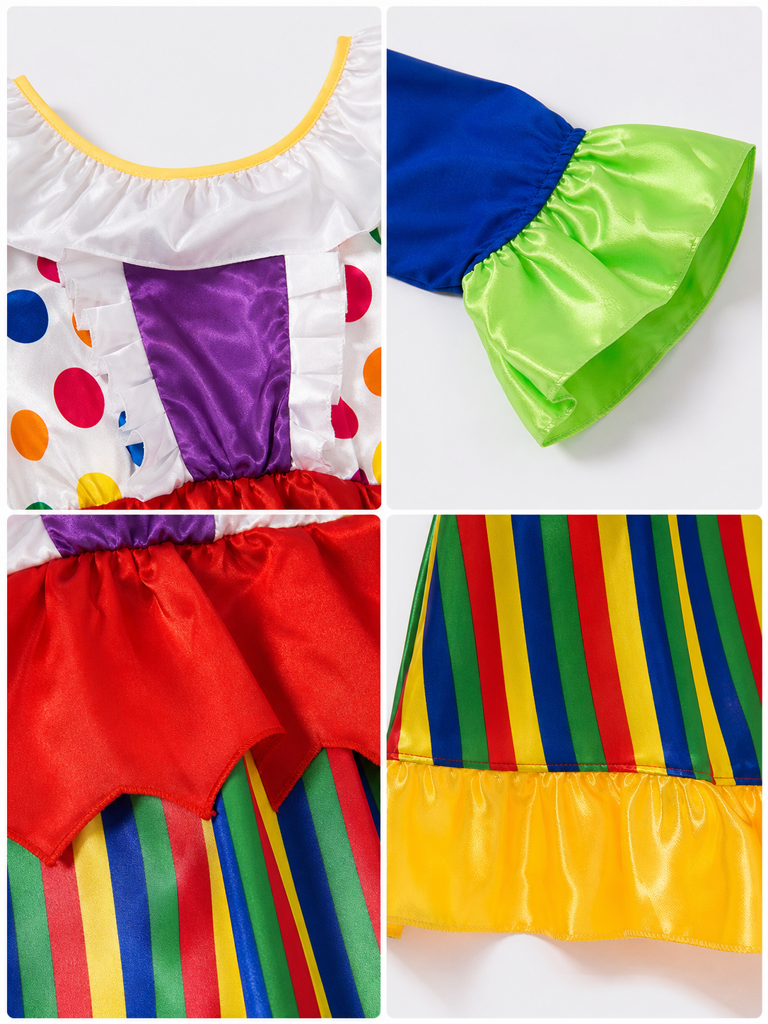 Carnival Clown Costume Dress for Performances