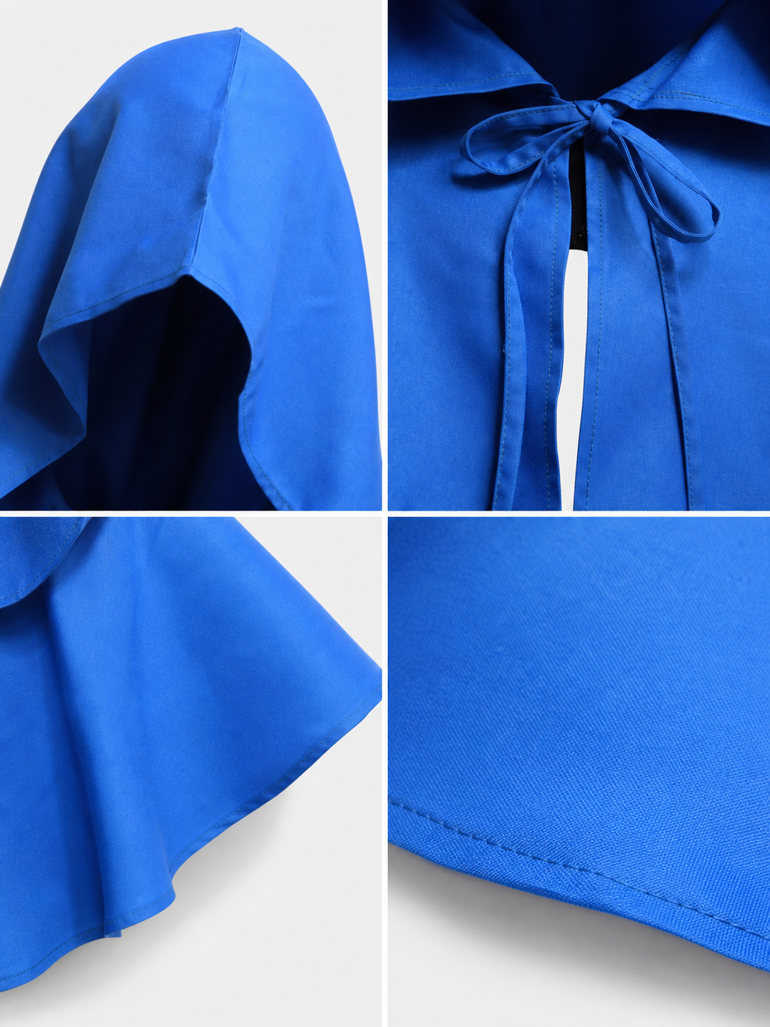 Medieval Hooded Cape Cloak with Ties