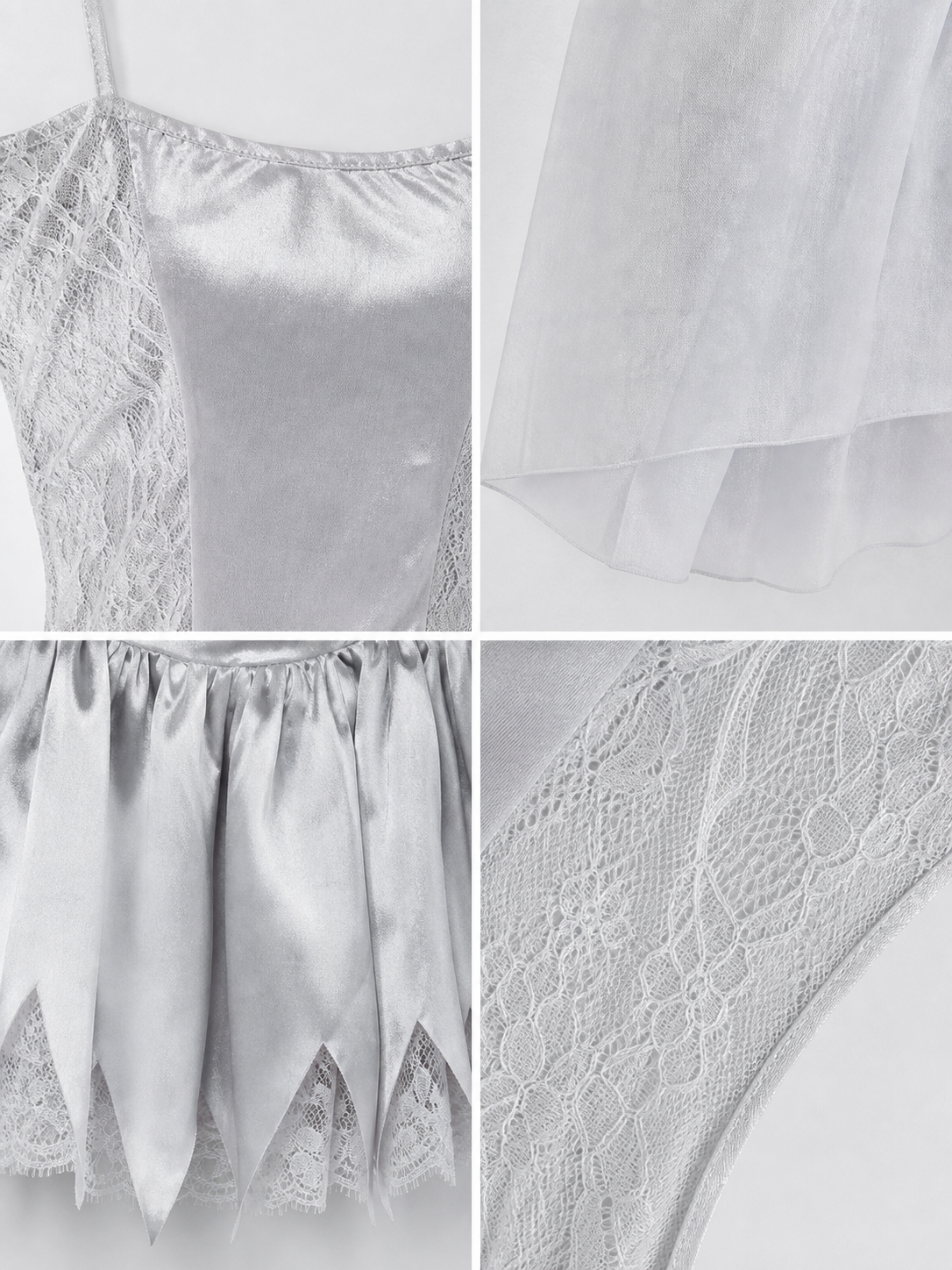 Carnival dress costume with veil and garter