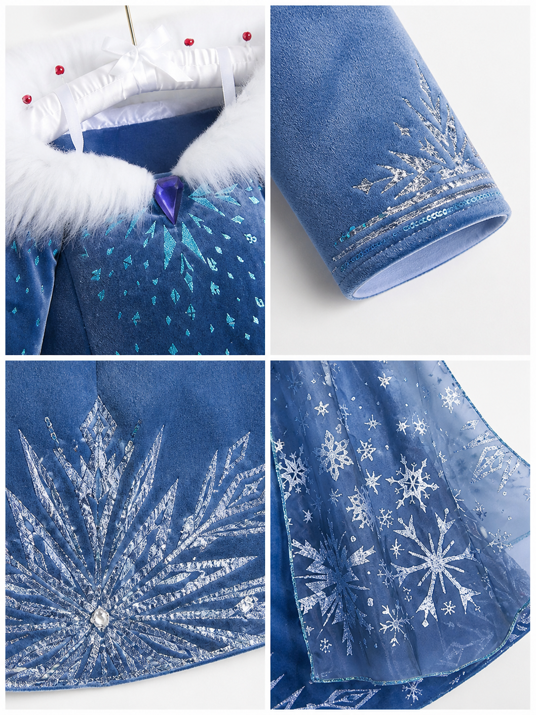 Snow Queen Carnival Costume for Halloween and Cosplay product detail composite