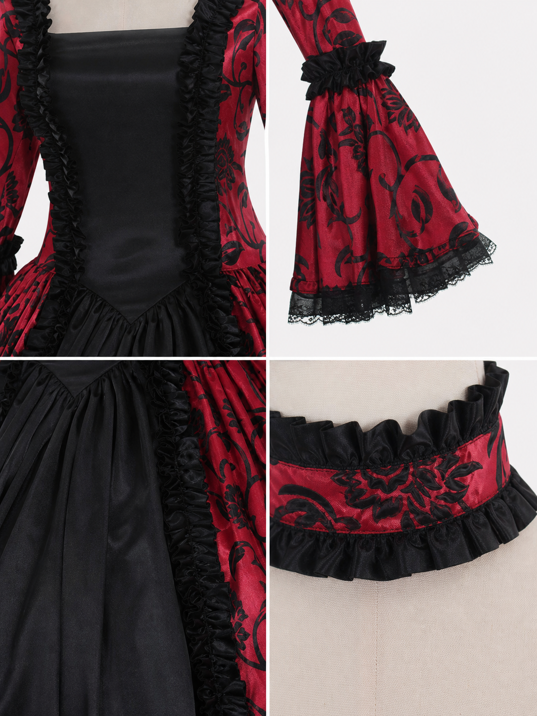 Long Gothic Victorian-Style Dress