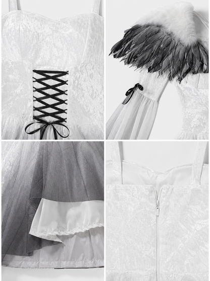 Black Angel Stage Costume for Cosplay detail view