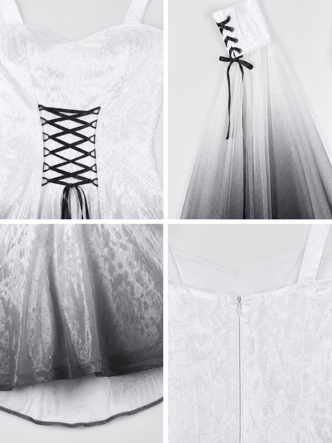 Angel Dress with Wings and Black Halo
