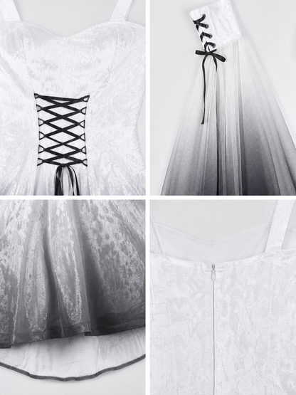 Angel Dress with Wings and Black Halo