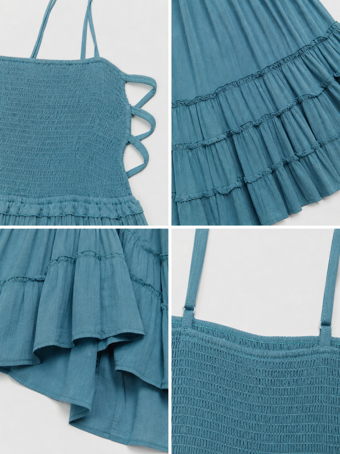 Boho Maxi Dress with an Open Back and Tiered Ruffles