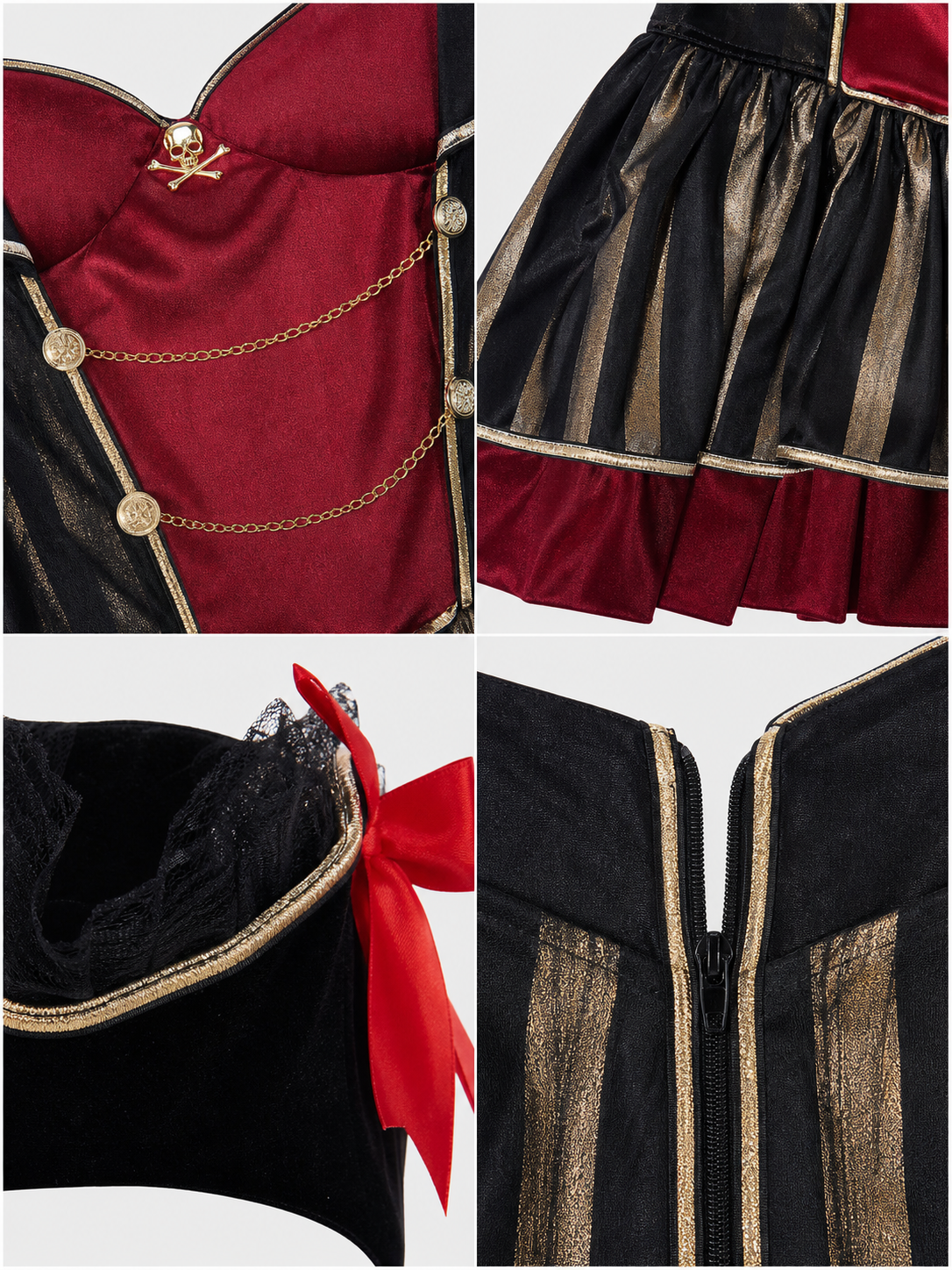 Pirate Cosplay Dress with Gold Decoration