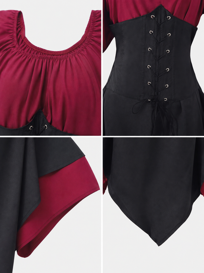 Gothic-Style Costume Dress with Corset Panel