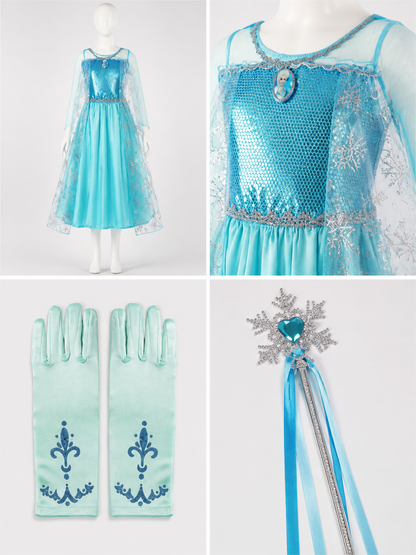Snow Queen Costume for Halloween and Cosplay detail view