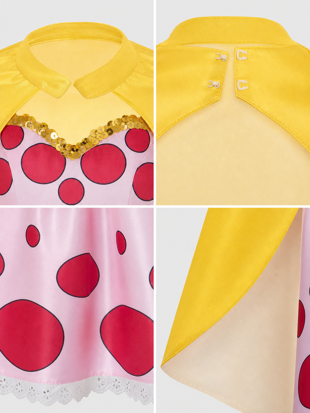 Charlotte Linlin Cosplay Costume: Dress, Cloak, and Hat