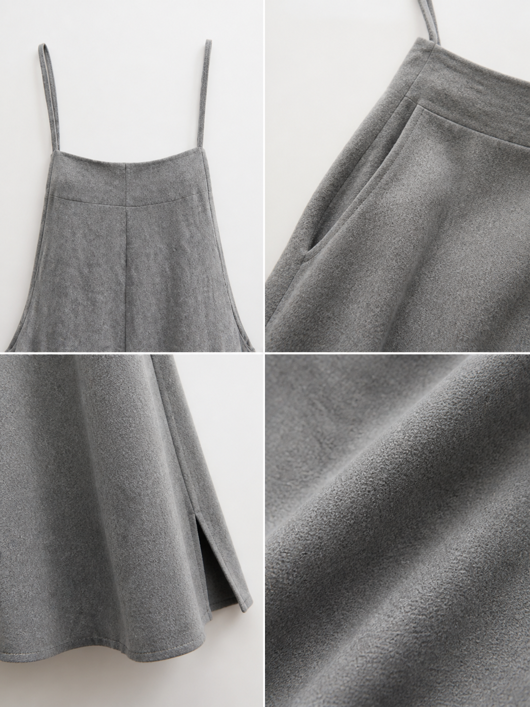 Gray wide-leg strappy jumpsuit product view 20