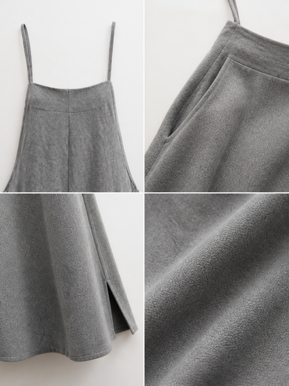 Gray wide-leg strappy jumpsuit product view 20
