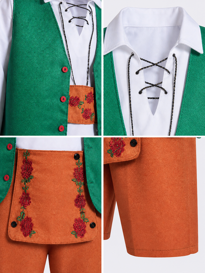 Bavarian-Style Carnival Costume with Hat