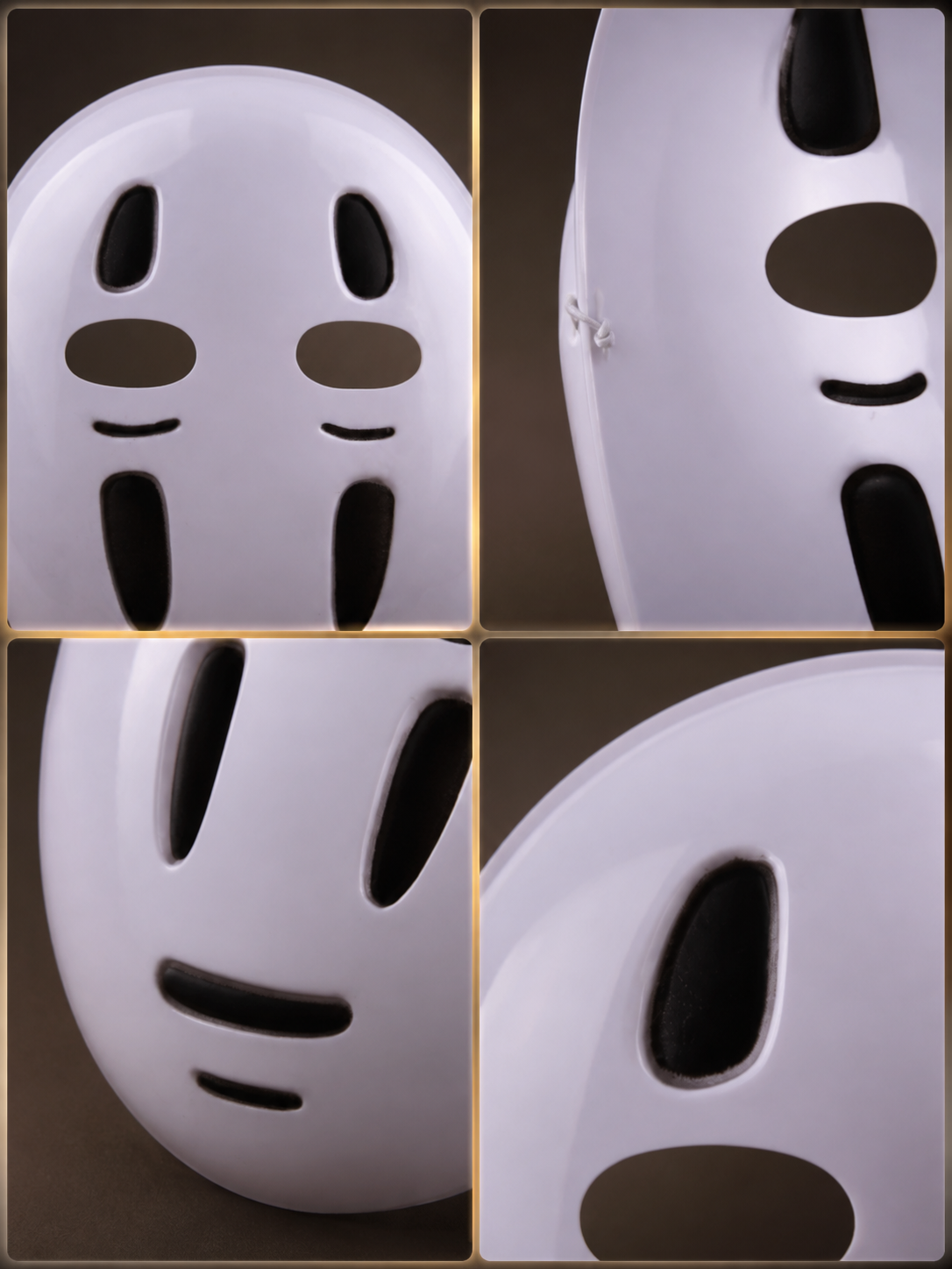 White Carnival Mask for Halloween and Cosplay detail view