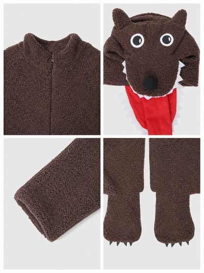 Wolf Costume, Jumpsuit with Headpiece