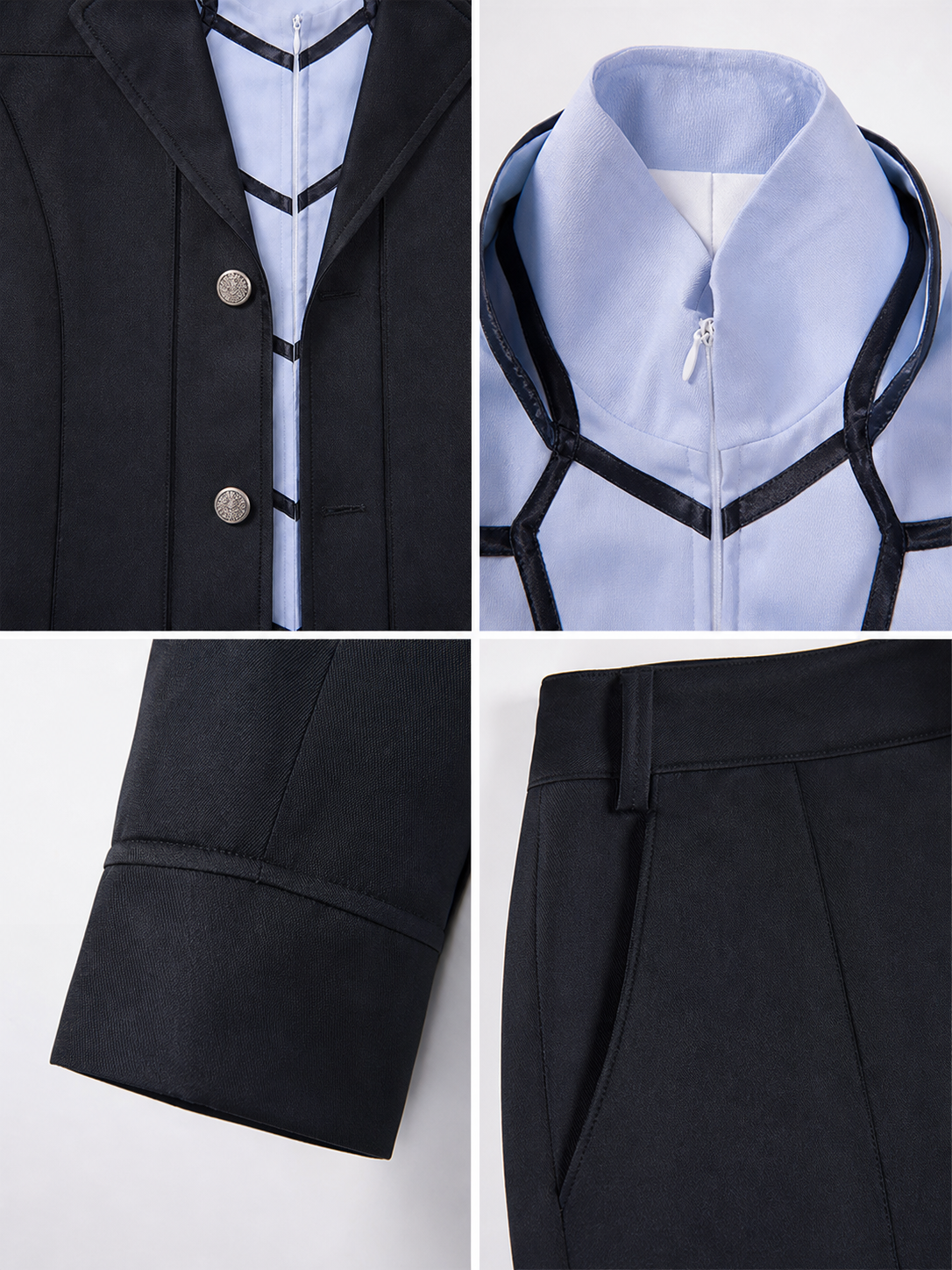 Joker Cosplay Costume: Coat, Top, and Pants