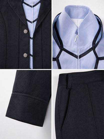 Joker Cosplay Costume: Coat, Top, and Pants