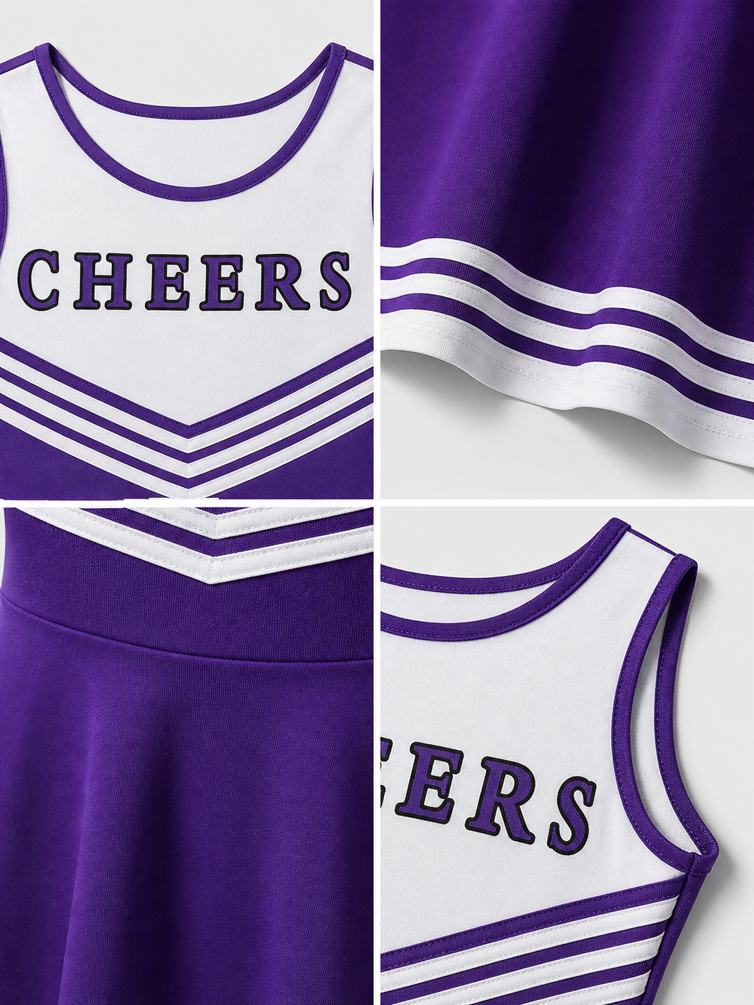 CHEERS Cheerleading Costume with Pom-Poms