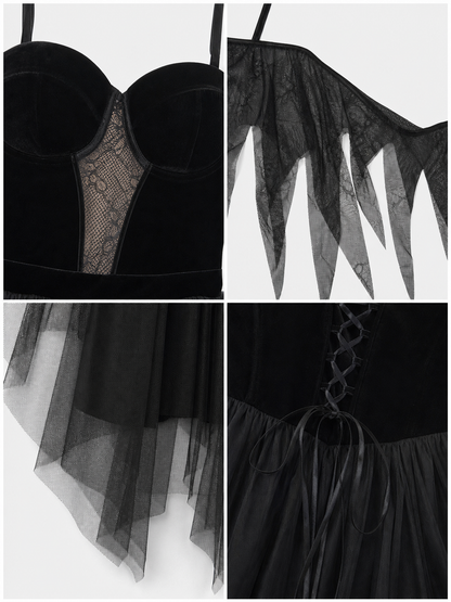 Black Winged Costume Dress for Cosplay