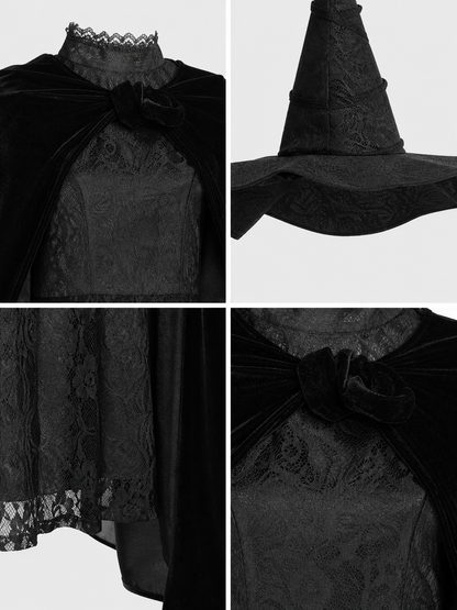 Elphaba Cosplay Costume: Dress, Cape, and Hat