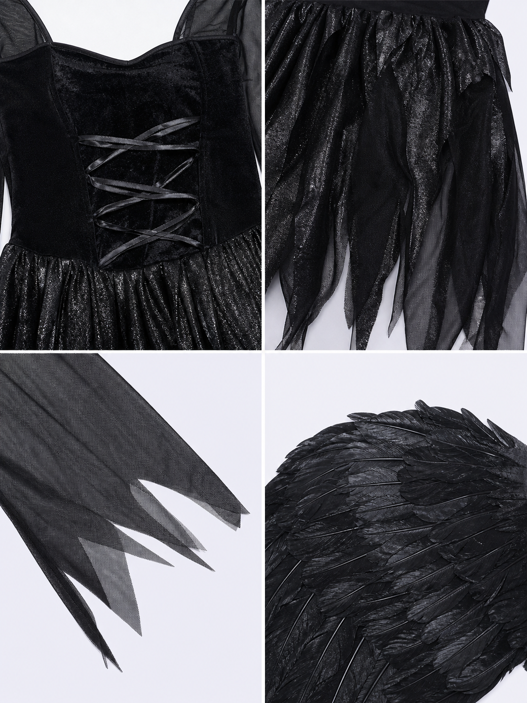 Costume Set: Dress, Wings, and Headpiece