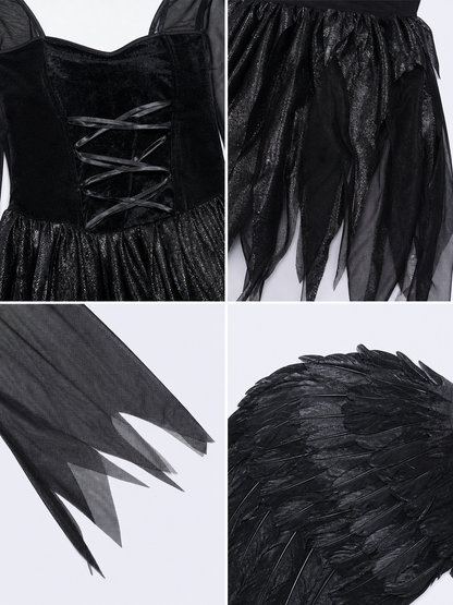 Costume Set: Dress, Wings, and Headpiece