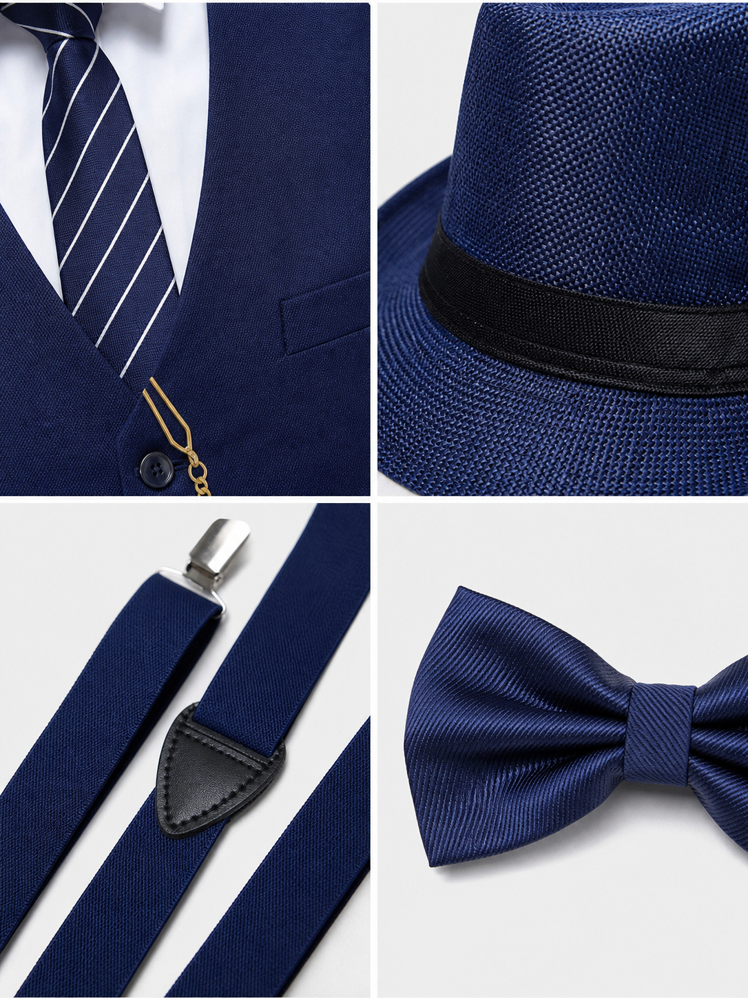 Vintage Gatsby-Style Costume with Vest and Hat