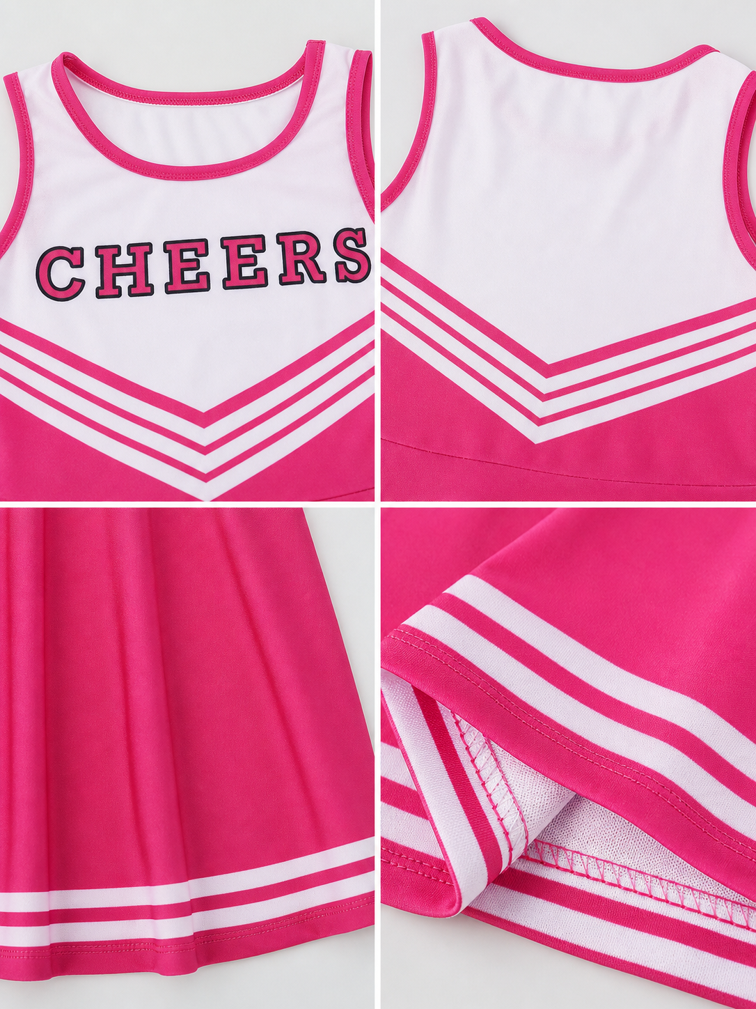 Cheerleading Costume with Pom-Poms, Socks, and Dress