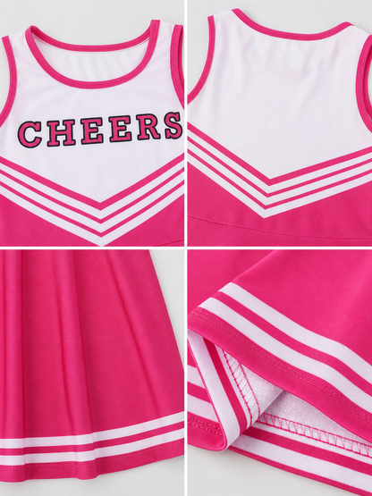 Cheerleading Costume with Pom-Poms, Socks, and Dress