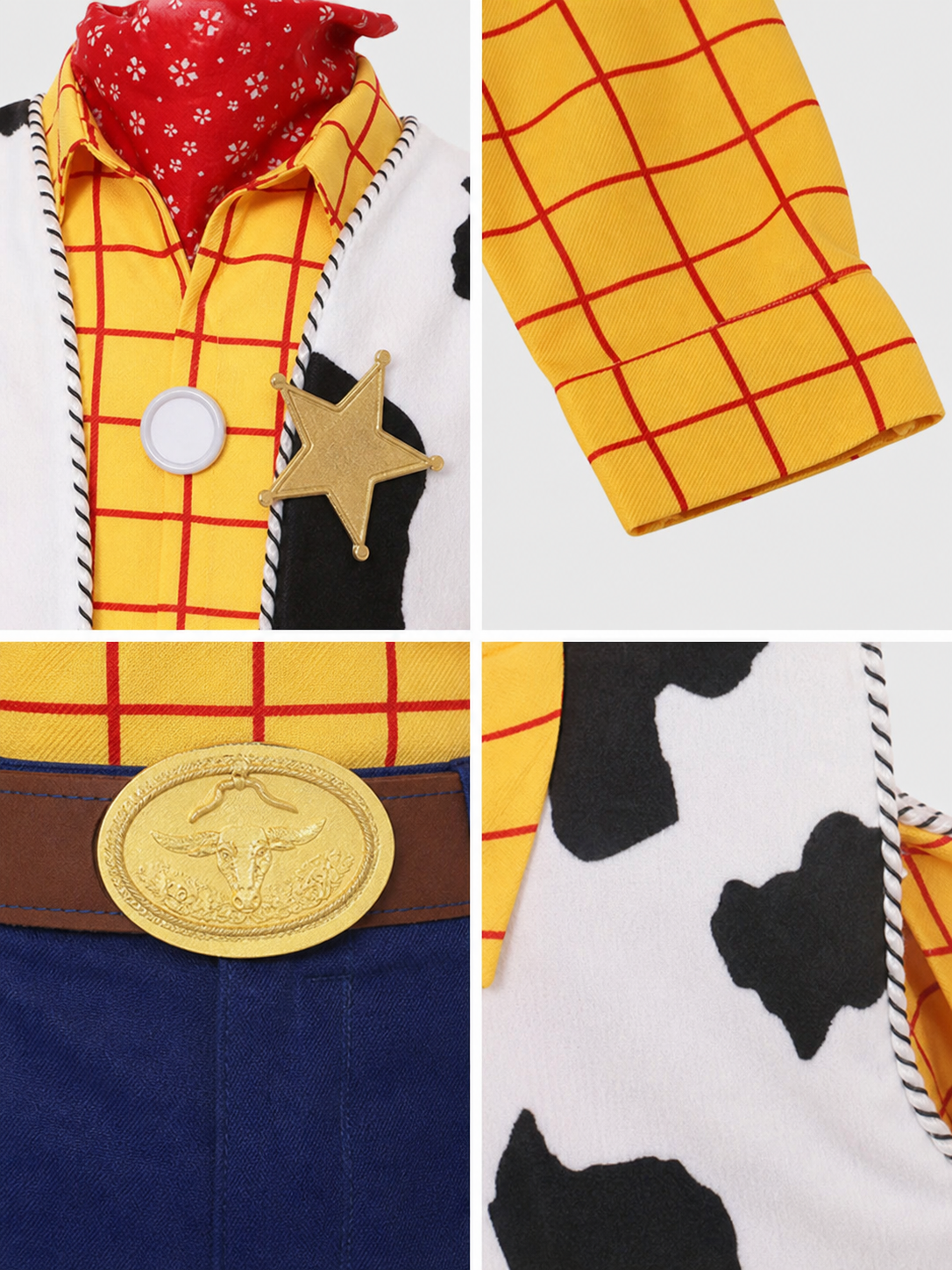 Woody Cosplay Costume with Vest and Hat