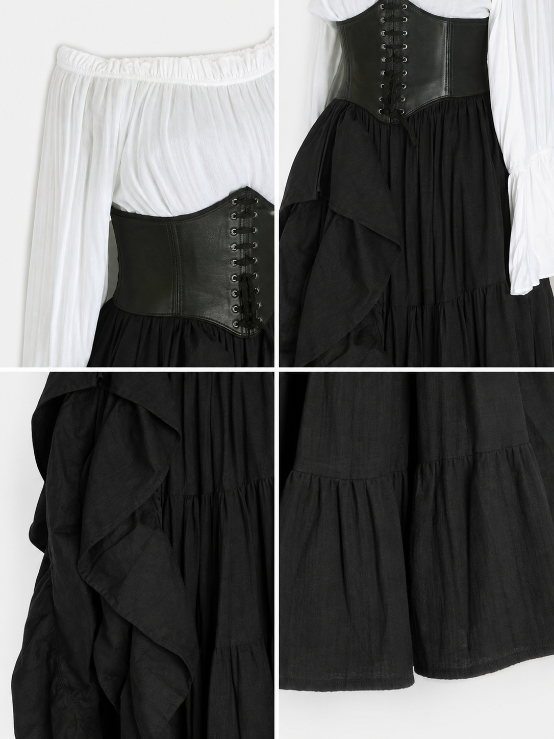 Three-Piece Gothic Costume with Corset