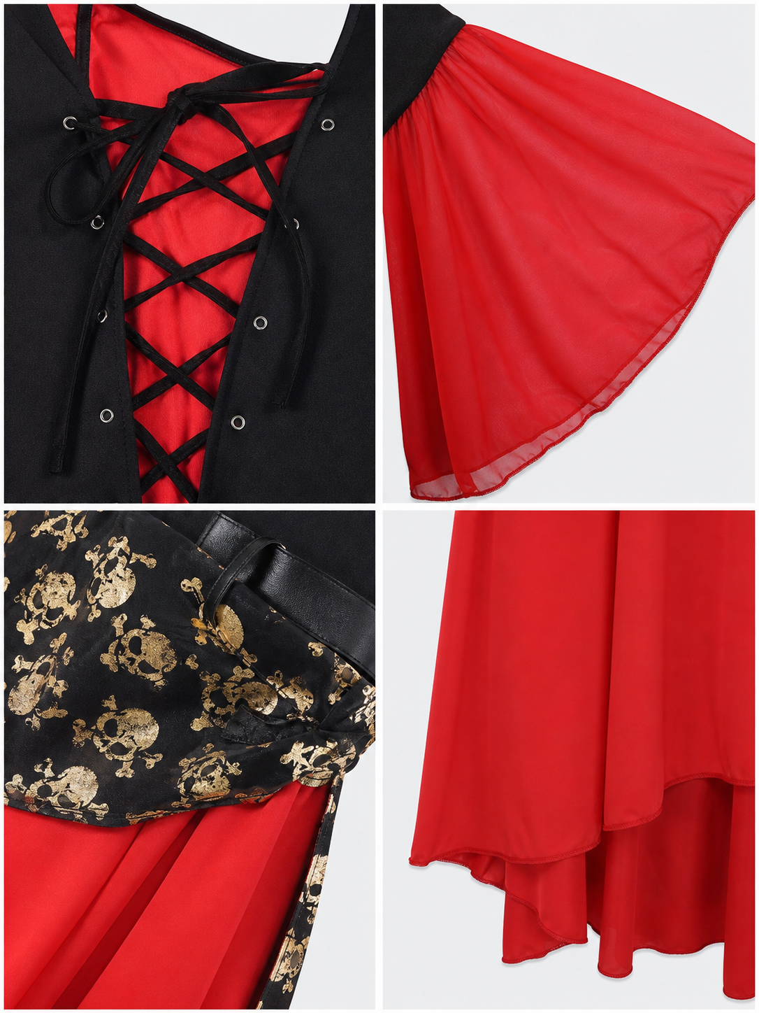 Pirate Carnival Costume: Dress, Hat, and Belt