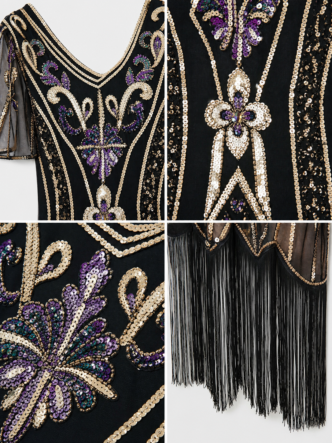Art Deco-Style Fringe Cocktail Dress