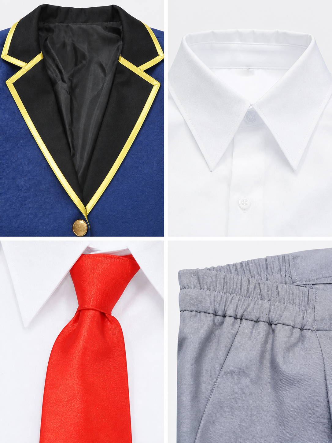 Cosplay costume: jacket, shirt, tie, and pants