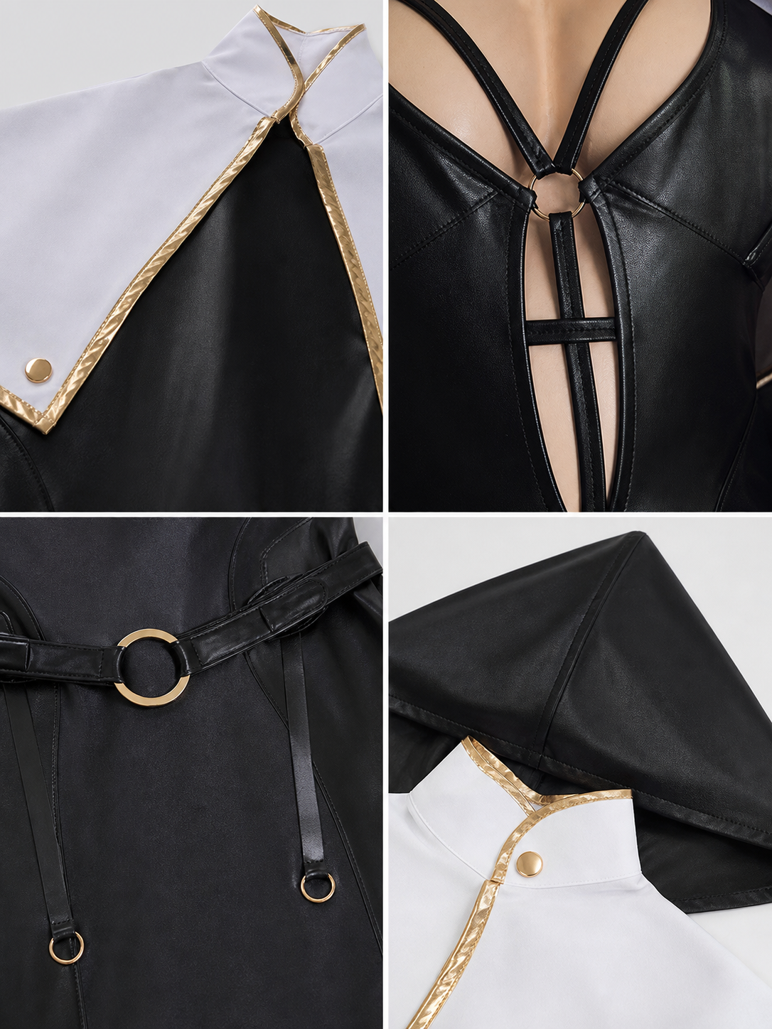 Religious cosplay costume with cape and cross
