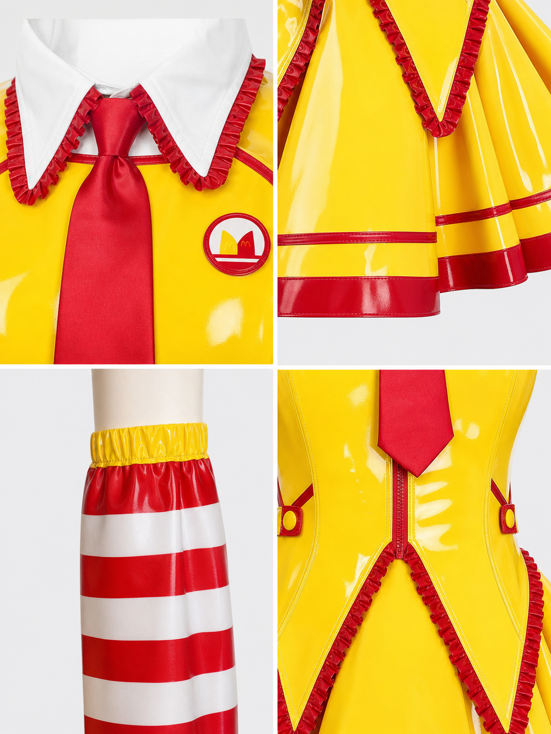 Cosplay Costume with Dress, Sleeves, and Stockings