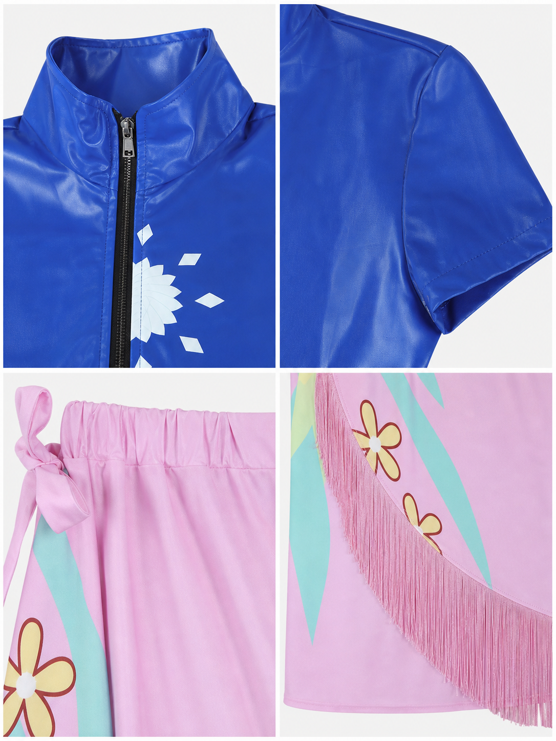 Nico Robin Cosplay Costume: Blue Blouse and Pink Skirt