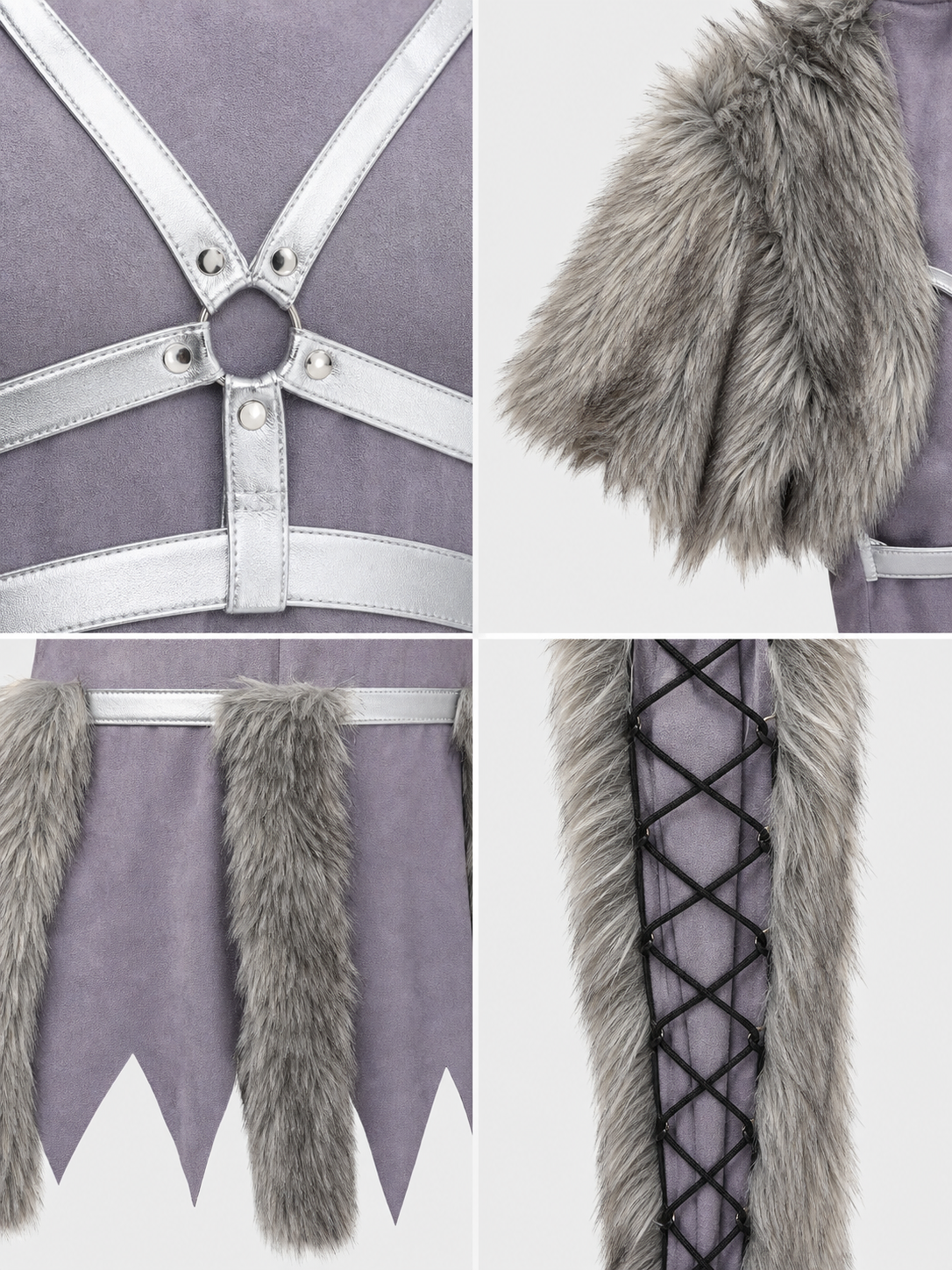 Fantasy character costume with a horned headpiece