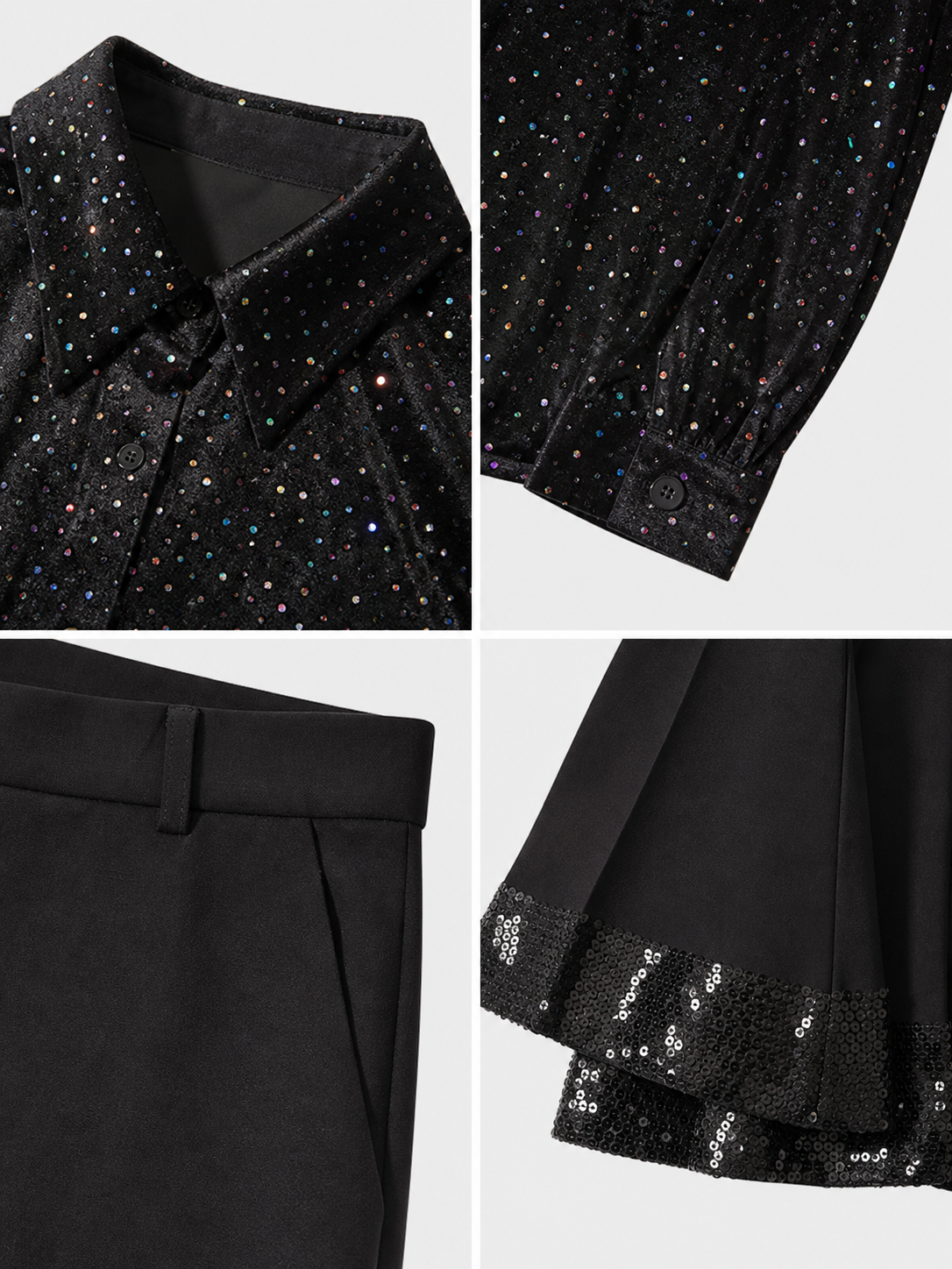 Retro Costume with Shirt and Flared Pants
