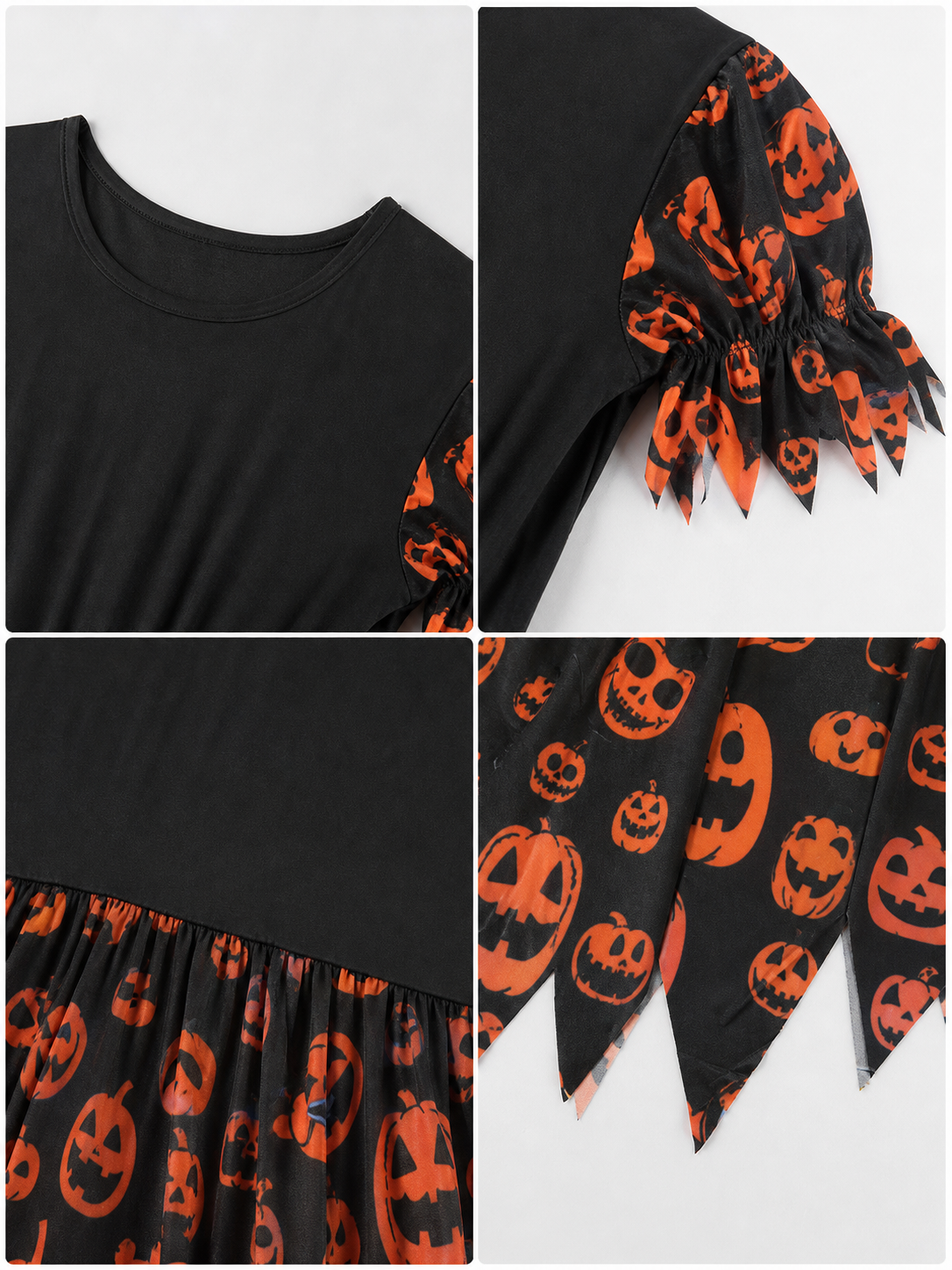 Halloween Costume with Dress and Pointed Hat
