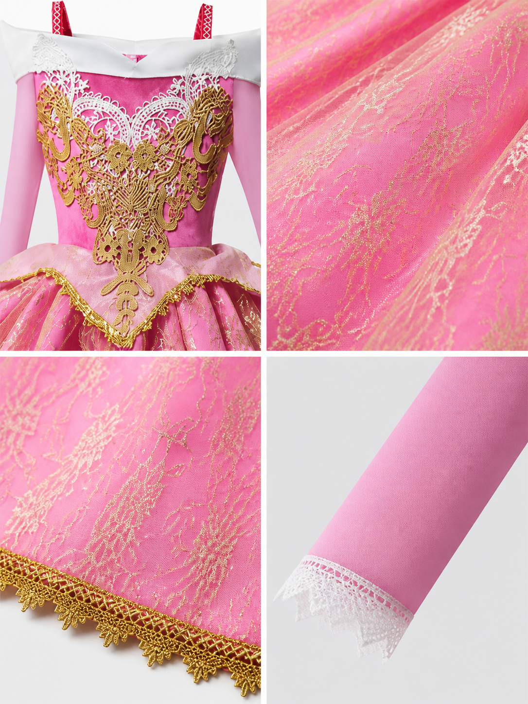 Princess Costume Dress for Halloween and Cosplay detail view