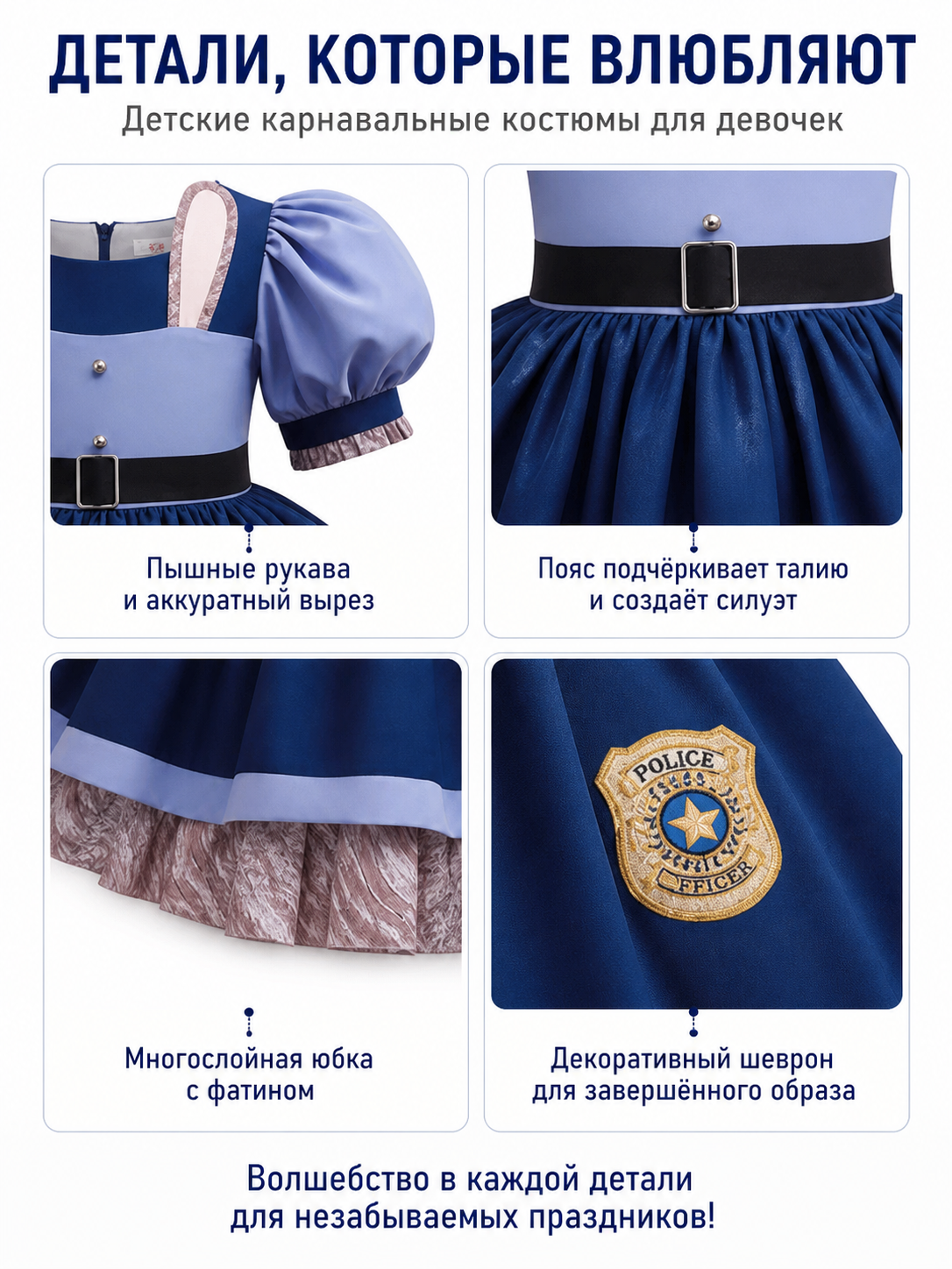 Police Rabbit Costume detail view