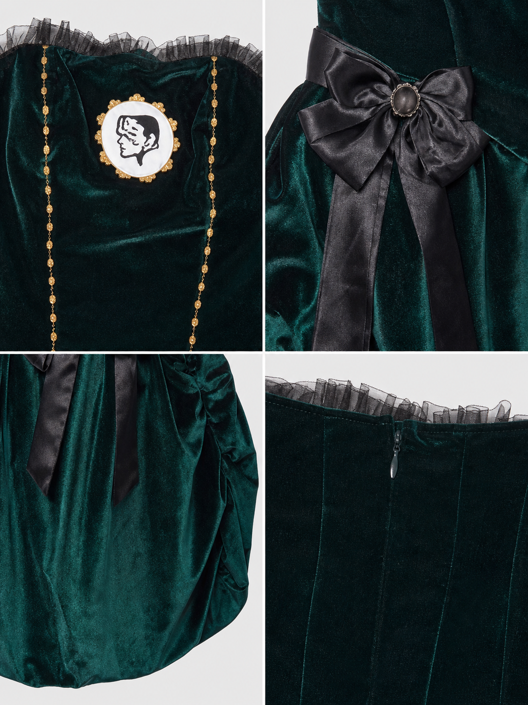 Gothic-Style Stage Costume for Halloween detail view