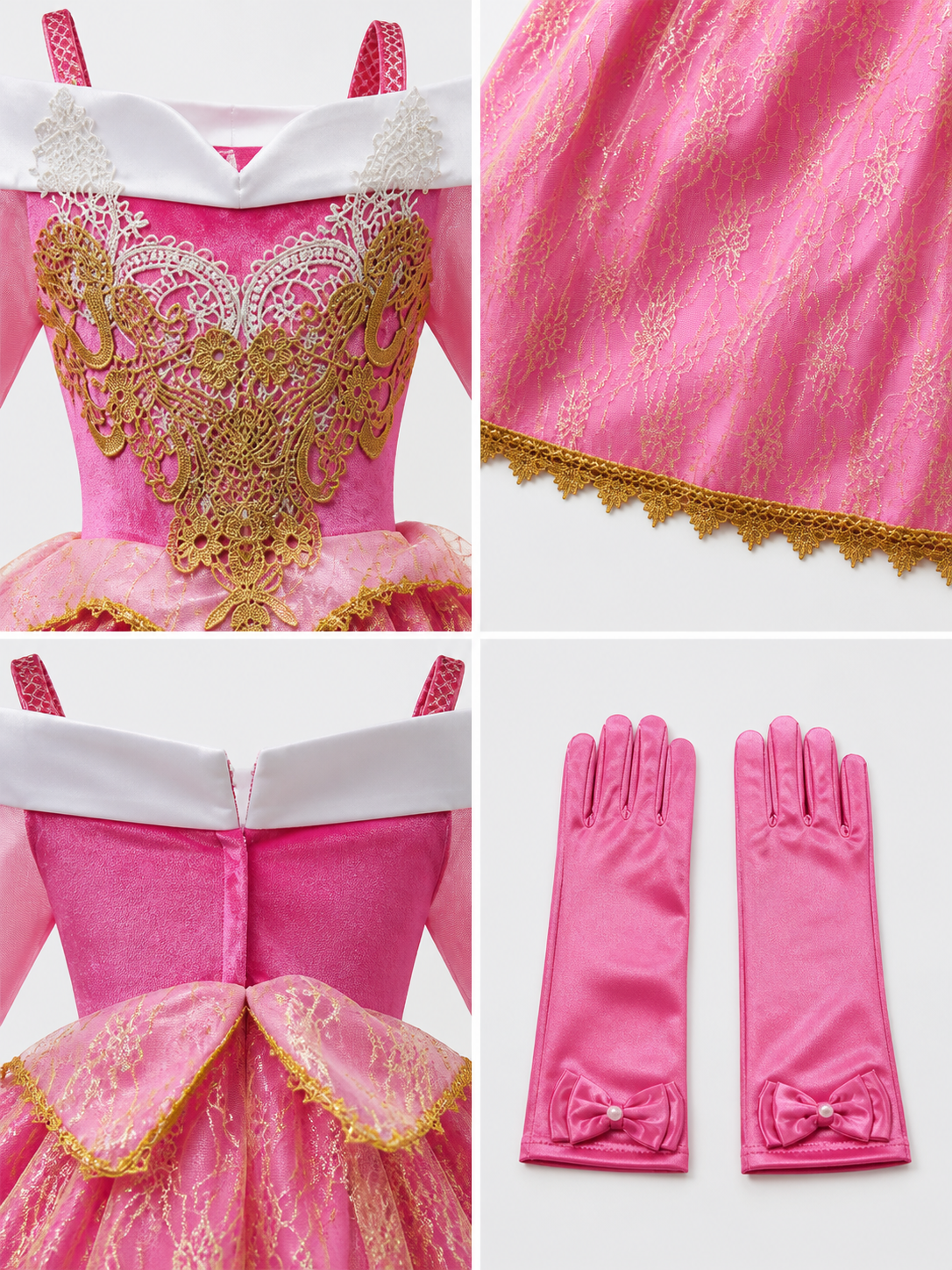 Pink Princess Halloween Costume detail view