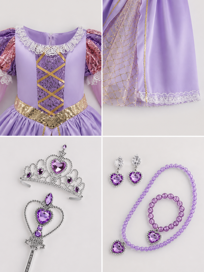 Princess Costume with Accessories for Halloween detail view