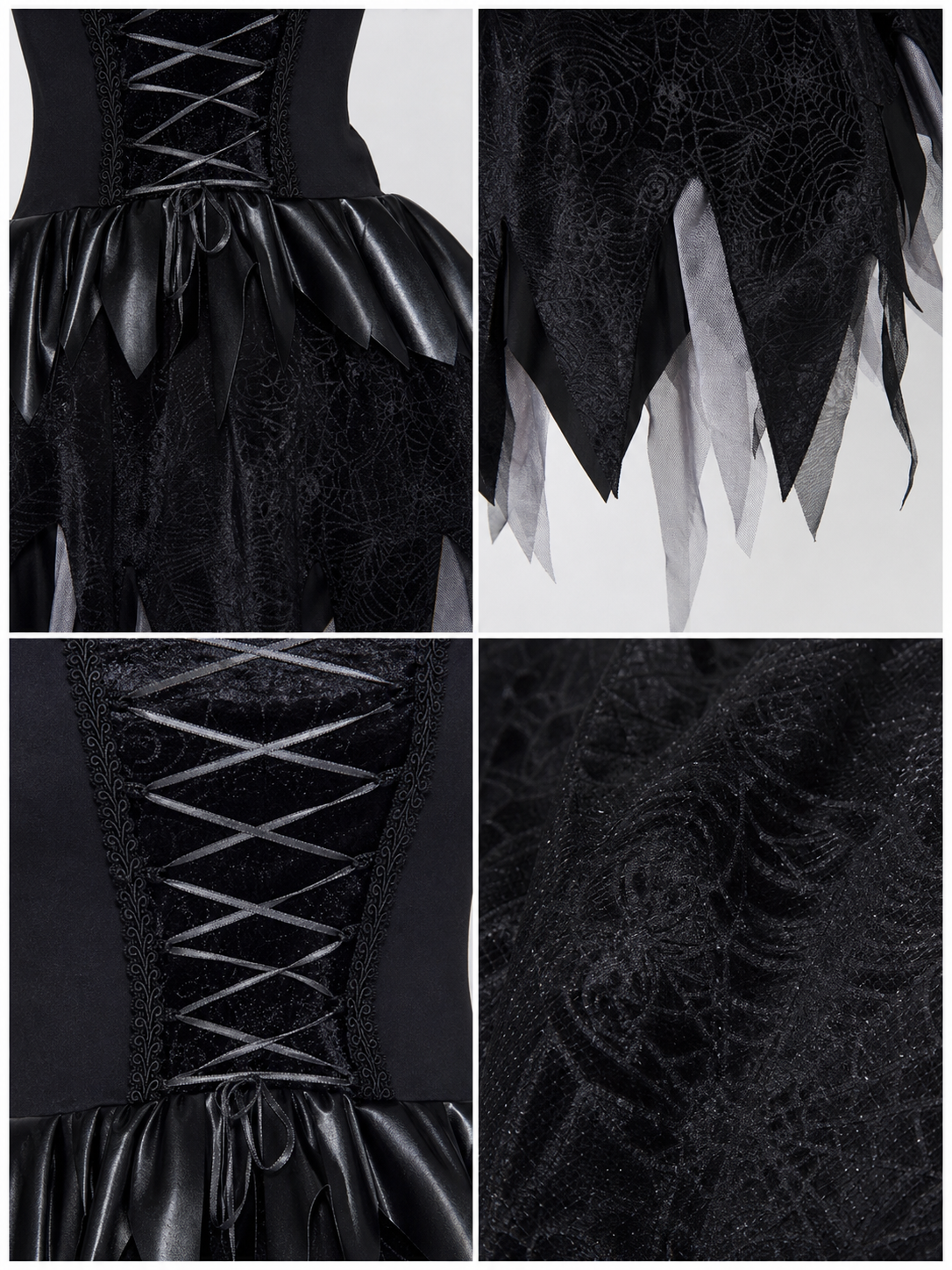 Dark Angel Costume with Wings and Halo