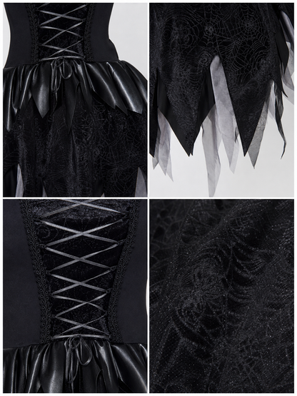 Dark Angel Costume with Wings and Halo