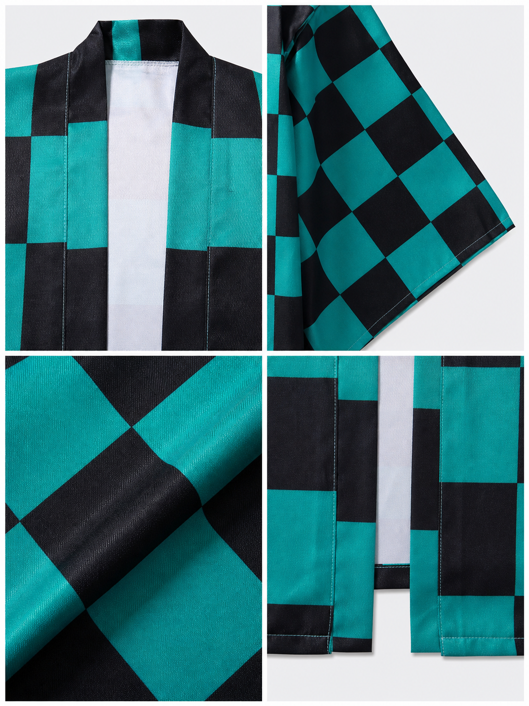 Tanjiro Checkered Cloak for Cosplay, Size M