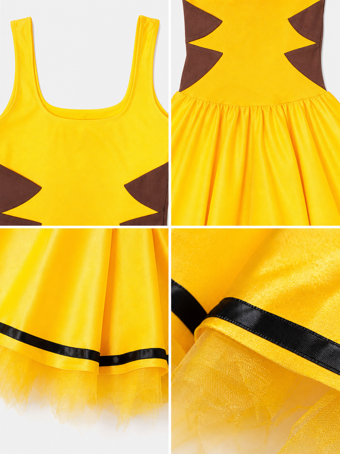 Yellow character costume with ears for cosplay