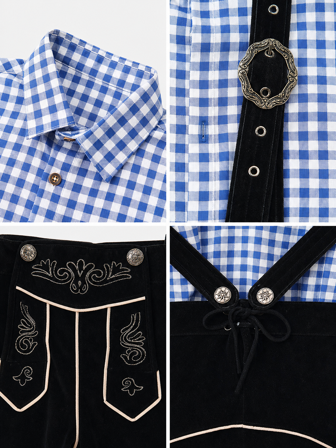 Kids' Plaid Suspender Suit for Celebrations