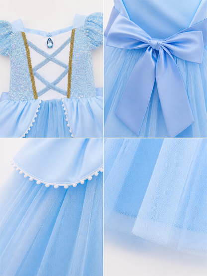 Light Blue Princess Costume Dress for Halloween